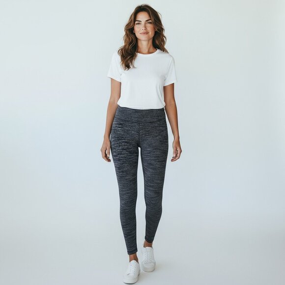 Lululemon Gray and Purple Low Rise 28” Leggings Pants Size 6 - Picture 5 of 6